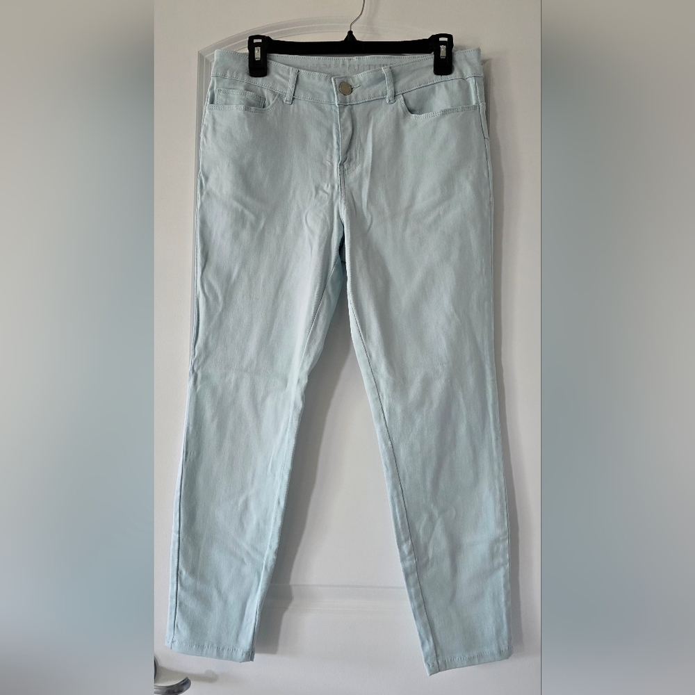 Juicy Couture Seafoam Mint Straight Leg Stretch Jeans Women's Size 8